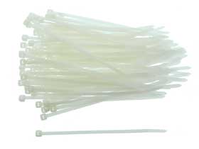 Pack of 100 - Cable Ties, 5-1/2in. Natural